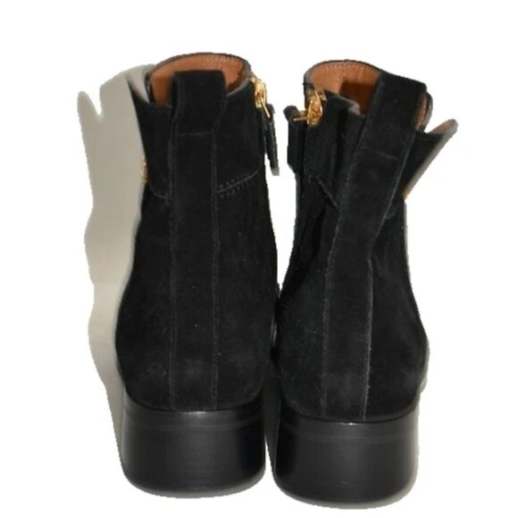 New! Tory Burch Everly Suede Ankle Boot Black 8 M DD530 SN 153799 - Picture 5 of 6